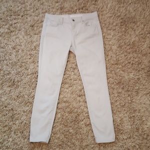 DKNY City Skinny Jeans White Size 04 w/Zipper Leg